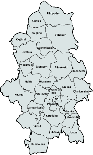 Keski-Suomen kartta